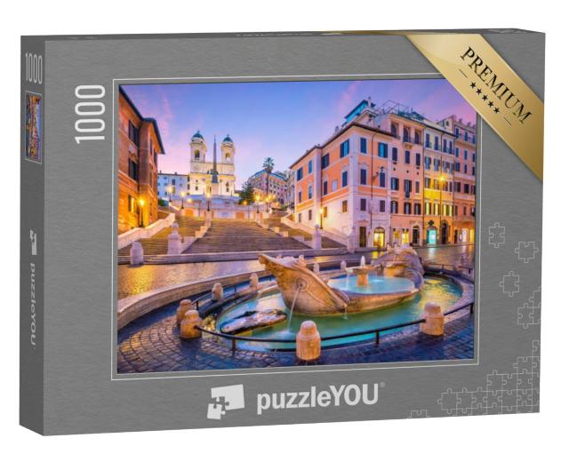 Puzzel 1000 stukjes „Spaanse Trappen in de ochtend, Rome, Italië“