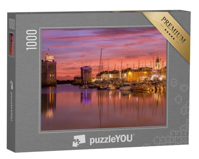 Puzzel 1000 stukjes „La Rochelle, Frankrijk: haven bij nacht“