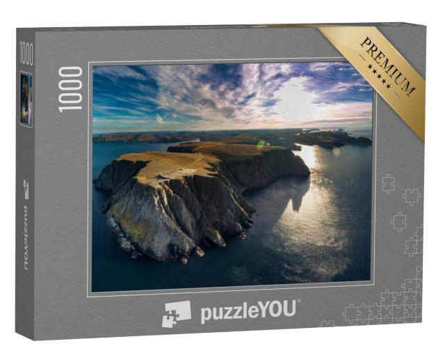 Puzzel 1000 stukjes „Luchtfoto van Nordkapp in het uiterste puntje van Noorwegen“