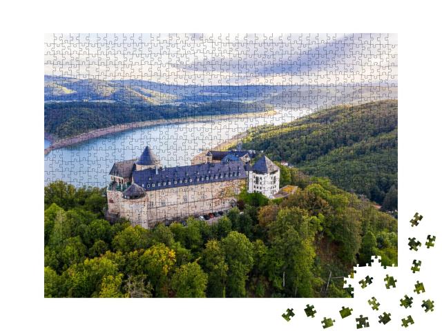 Puzzle 1000 Teile „Edersee, Schloss Waldeck, Hessen, Deutschland“