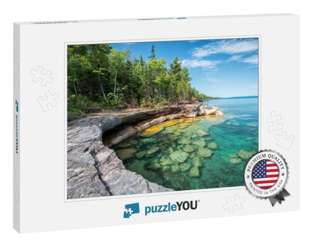 Crystal Clear Waters of a Lake Superior Cove Near Munisin... Jigsaw Puzzle