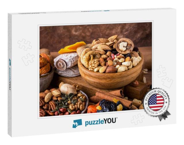 Composition from Mix of Dried Fruits & Nuts - Symbols of... Jigsaw Puzzle