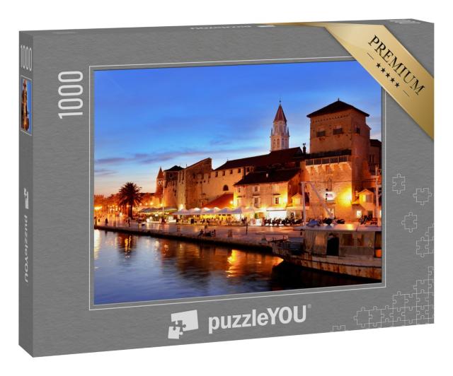Puzzle „Altstadt von Trogir in Dalmatien, Kroatien bei Nacht“