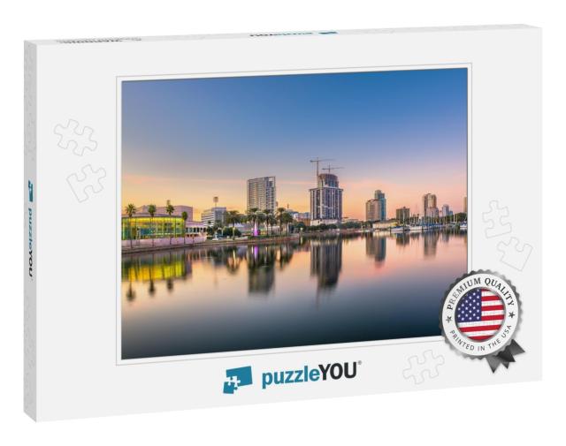 St. Petersburg, Florida, USA Downtown City Skyline At Twil... Jigsaw Puzzle