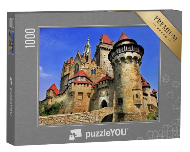 Puzzel 1000 stukjes „Kasteel Kreuzenstein, een van de best bewaarde kastelen in Europa, Oostenrijk“