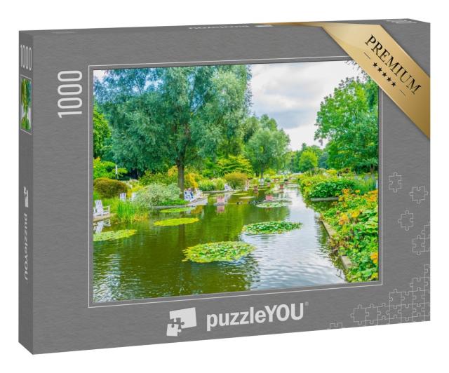 Puzzle 1000 Teile „Planten un Blomen, alter botanischer Garten in Hamburg“