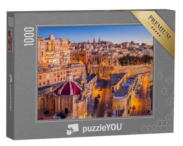 Puzzel 1000 stukjes „Malta: De hoofdstad Valletta bij zonsopgang“