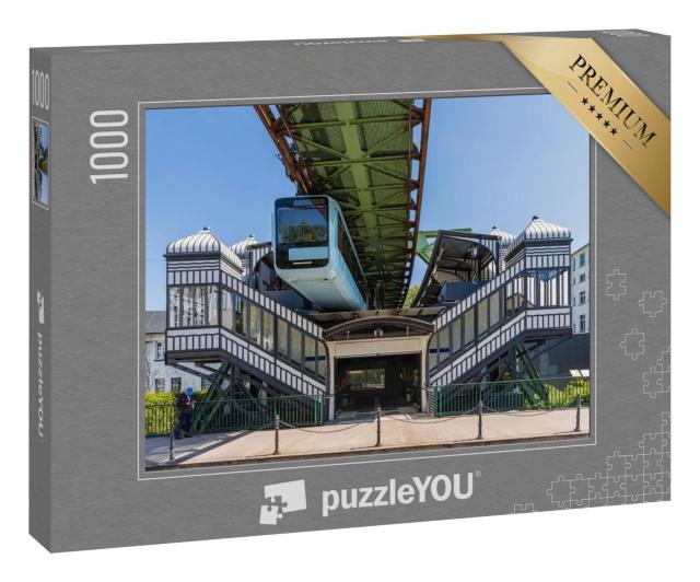 Puzzle 1000 Teile „Schwebebahn in Wuppertal, Nordrhein-Westfalen, Deutschland“