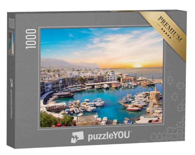 Puzzel 1000 stukjes „Prachtig uitzicht op de baai van Kyrenia in Noord-Cyprus“