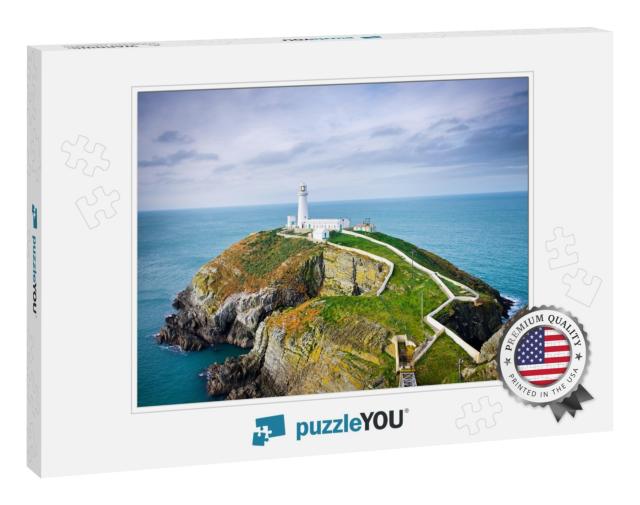 South Stack Lighthouse in Anglesey, Wales, Uk, Gb... Jigsaw Puzzle