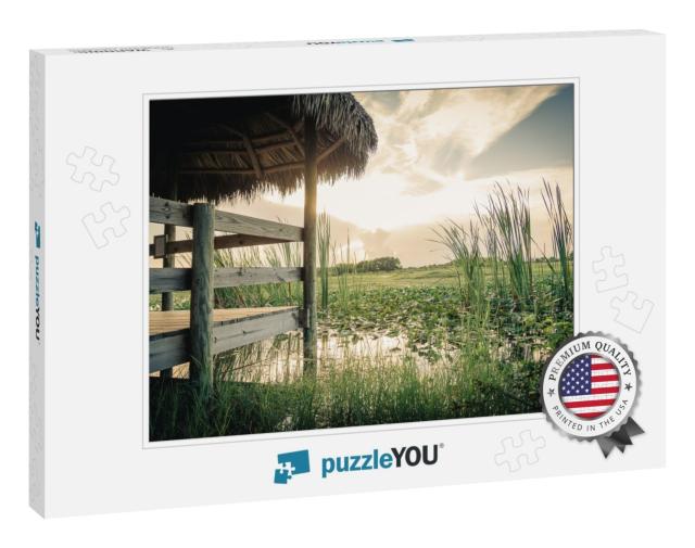 Landscape View in the Everglades National Park, Louisiana... Jigsaw Puzzle