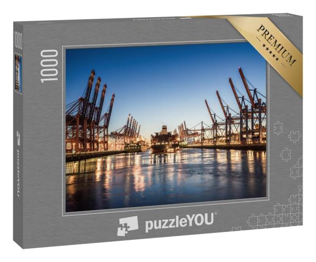 Puzzle 1000 Teile „Hamburger Hafen, Deutschland“