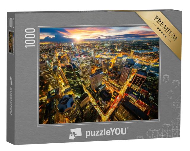 Puzzel 1000 stukjes „Stadsgezicht van Sydney bij zonsondergang“