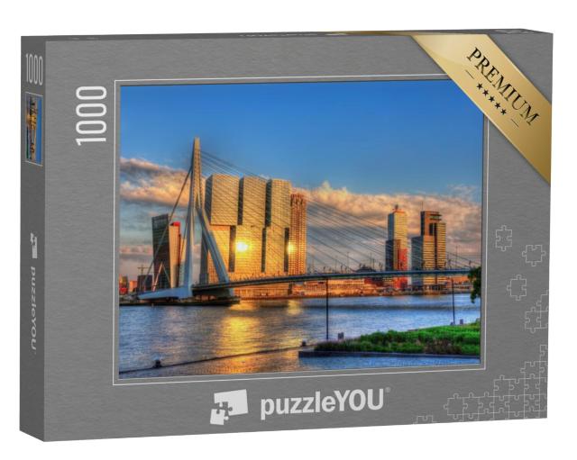 Puzzel 1000 stukjes „Gezicht op Rotterdam, Nederland“