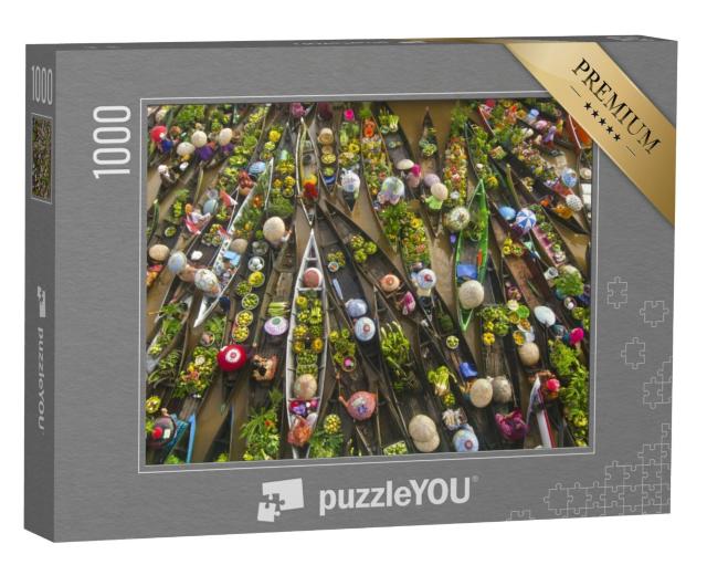 Puzzel 1000 stukjes „Drijvende markt“