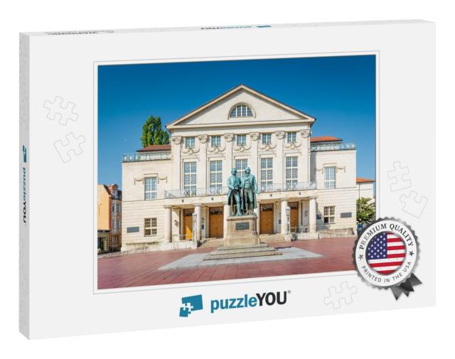 Classic View of Famous Deutsches National Theater with Go... Jigsaw Puzzle