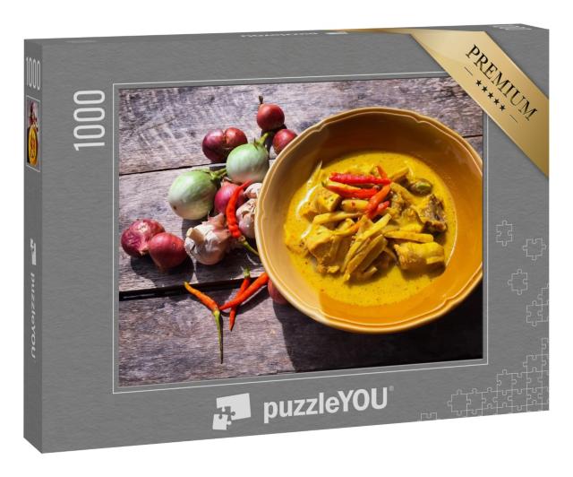 Puzzle „Kokosnuss-Curry-Huhn mit Bambussprossen aus Thailand“