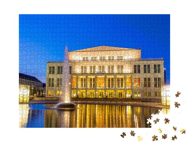 Puzzle 1000 Teile „Opernhaus in Leipzig, Deutschland“