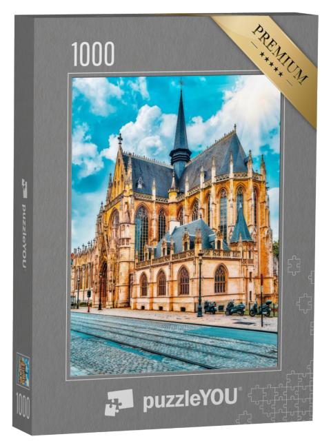 Puzzel 1000 stukjes „Kathedraal Notre Dame du Sablon, Brussel, België, EU“