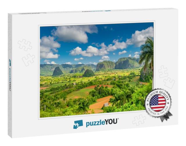 Panorama of Vinales Mountains, Cuba... Jigsaw Puzzle
