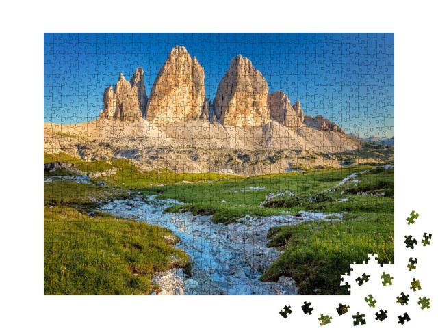 Puzzle 1000 Teile „Die berühmten Drei Zinnen in den Dolomiten, Italien“