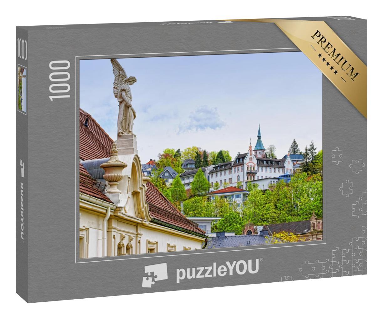 Puzzle 1000 Teile „Panoramablick auf die Kurstadt Baden-Baden, Deutschland“