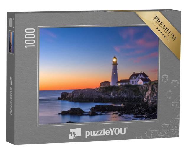 Puzzel 1000 stukjes „Vuurtoren bij Cape Elizabeth, Maine, VS“