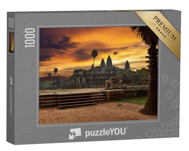 Puzzel 1000 stukjes „Angkor Wat bij zonsondergang“