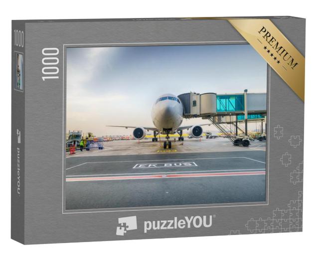 Puzzel 1000 stukjes „Straalvliegtuigen op Dubai International Airport“