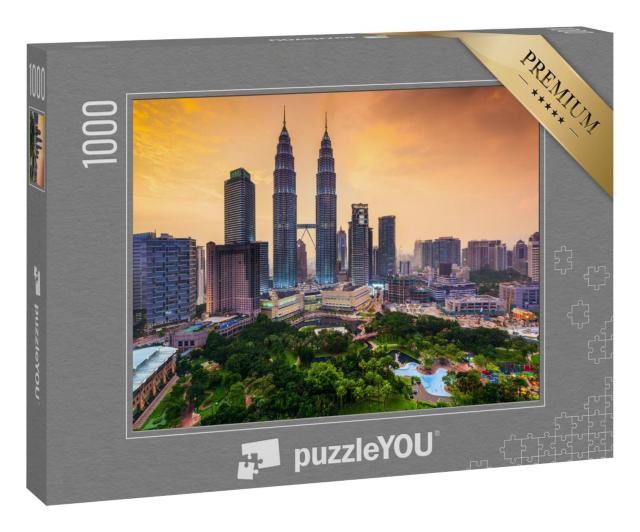 Puzzle 1000 Teile „Imposante Skyline von Kuala Lumpur, Malaysia“