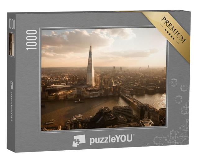 Puzzel 1000 stukjes „Londen skyline The Shard bij zonsondergang“