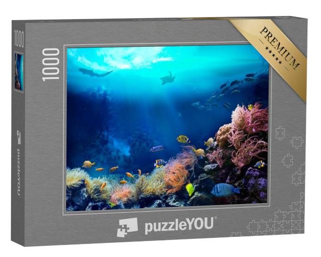 Puzzel 1000 stukjes „Onderwaterfoto van een tropisch koraalrif“