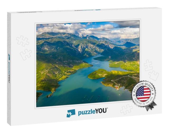 The Stunning Lakes of Albania. Aerial View... Jigsaw Puzzle