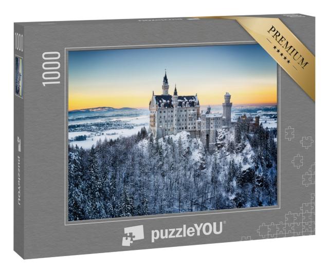 Puzzle 1000 Teile „Schloss Neuschwanstein im Winter“