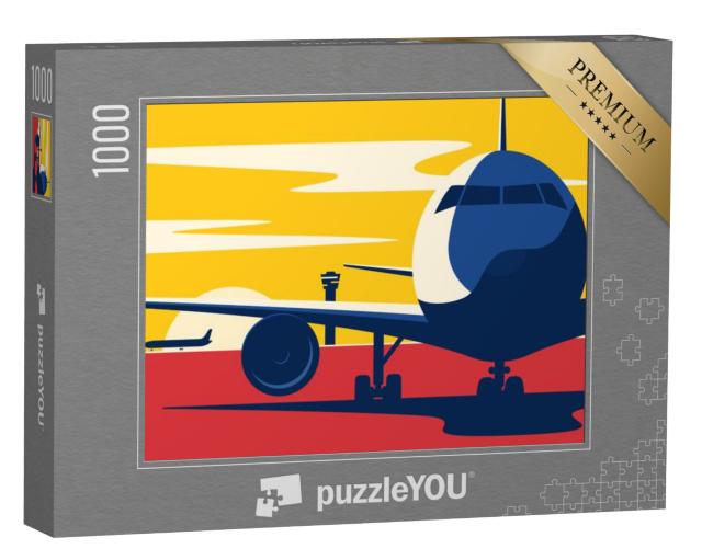 Puzzel 1000 stukjes „Op een landingsbaan“