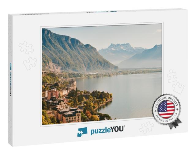 Summer Landscape of Montreux City, Switzerland, Canton of... Jigsaw Puzzle