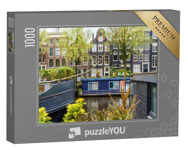 Puzzel 1000 stukjes „Brouwersgracht in het centrum van Amsterdam, Nederland“