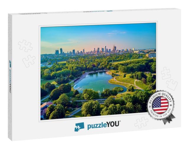 A Beautiful Panoramic View of the Sunset in a Fabulous Ev... Jigsaw Puzzle