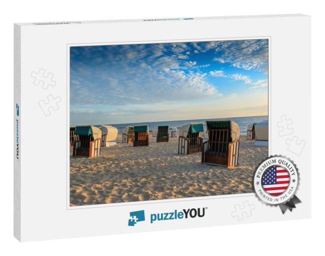 Beach Chairs At the Beach of Usedom Island, Germany... Jigsaw Puzzle