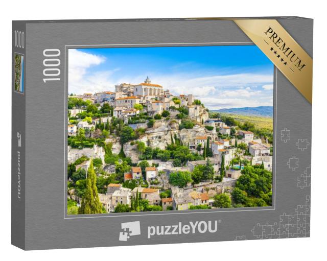 Puzzel 1000 stukjes „Middeleeuwse stad: Gordes, Provence, Frankrijk“