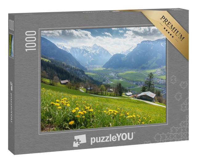 Puzzle 1000 Teile „Blick auf das Tiroler Zillertal“