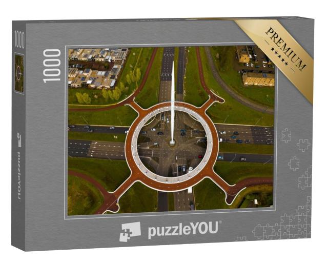 Puzzel 1000 stukjes „De Hovenring in Eindhoven, Nederland“