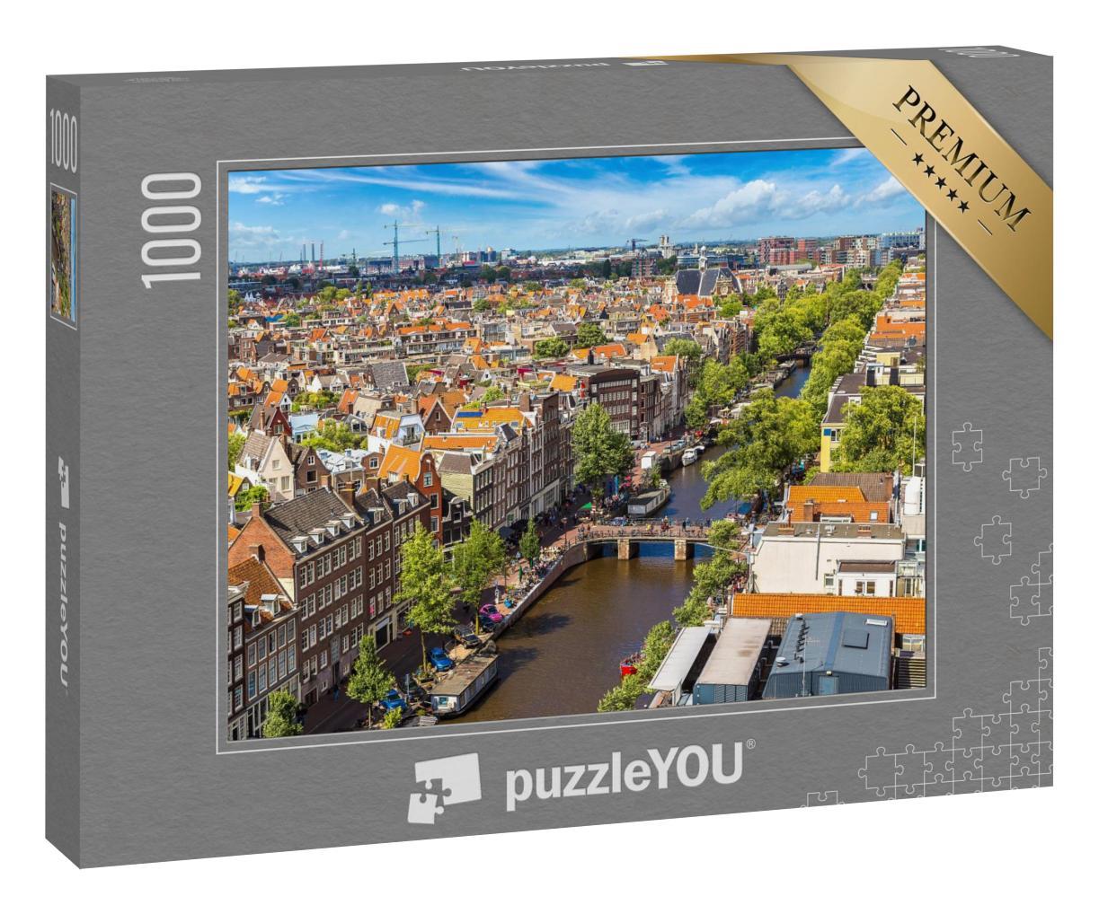 Puzzle 1000 Teile „Panoramablick auf Amsterdam“