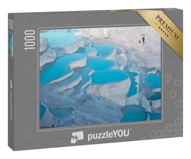 Puzzle 1000 Teile „Kalkstein-Terrassen von Pamukkale, Türkei“