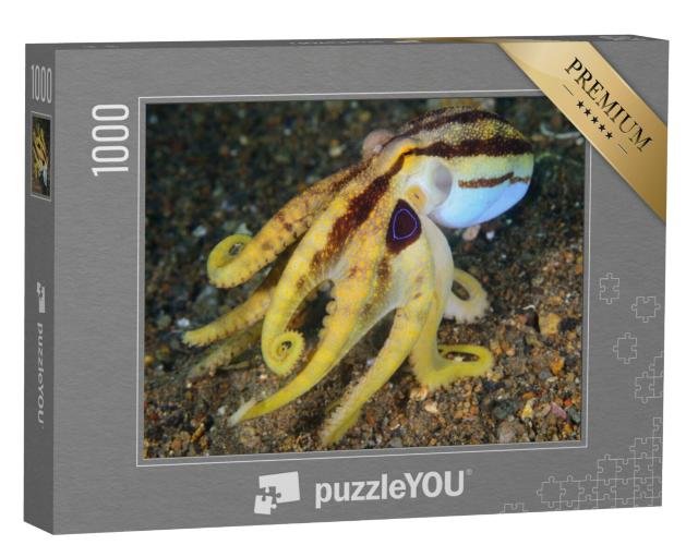 Puzzel 1000 stukjes „Giftige gele octopus op de zeebodem“