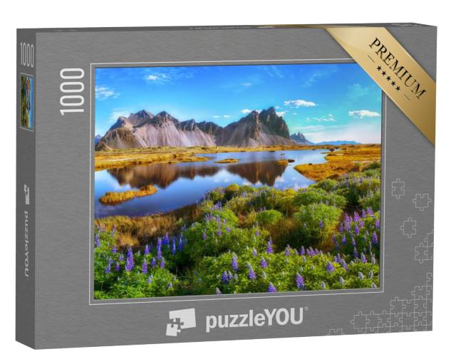 Puzzel 1000 stukjes „Pittoresk en wild: Stokksnes Cape, Vestrahorn, IJsland“