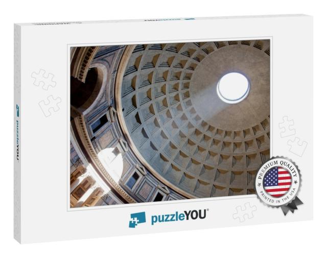 Interior of Rome Pantheon with the Famous Ray of Light fr... Jigsaw Puzzle