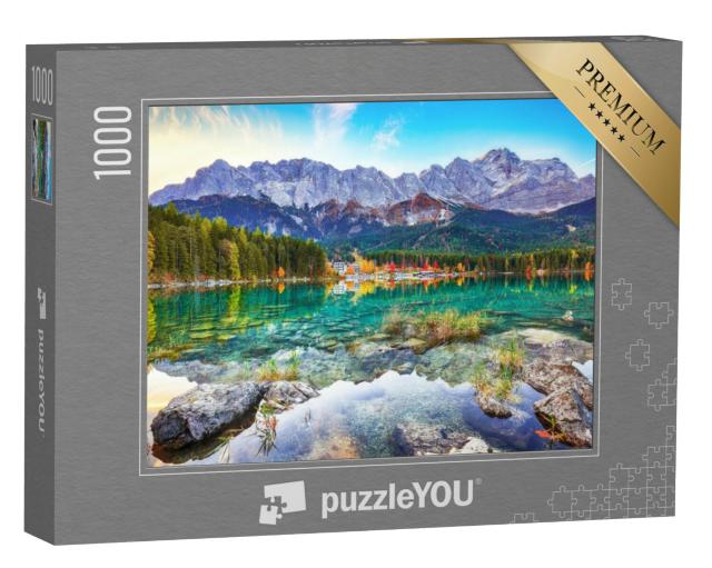 Puzzel 1000 stukjes „Herfst aan de Eibsee, Beierse Alpen, Duitsland“