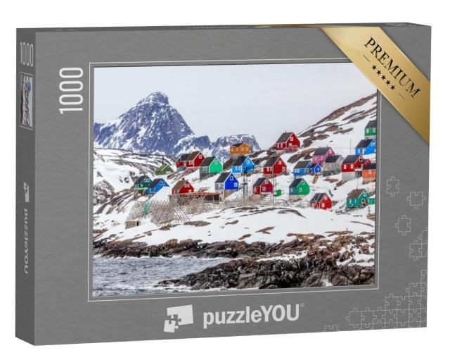 Puzzel 1000 stukjes „Het dorp Kangamiut, Groenland medio 2015“