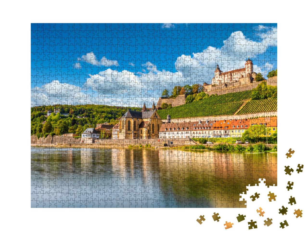 Puzzle 1000 Teile „Festung Marienberg am Main in Würzburg, Bayern, Deutschland“